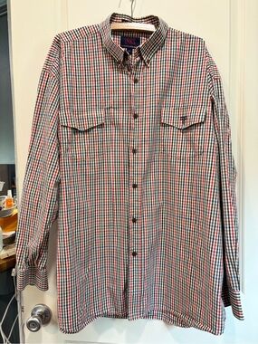 1883 Lucchese Men’s XL Plaid Western Dress Shirt 100% Cotton